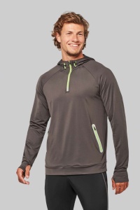 ZIP NECK HOODED SPORTS SWEATSHIRT - Img 2