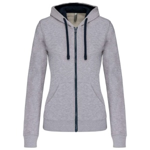 LADIES’ CONTRAST HOODED FULL ZIP SWEATSHIRT - Img 6
