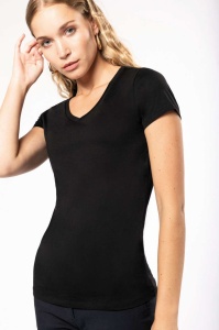 LADIES' SUPIMA® V-NECK SHORT SLEEVE T-SHIRT