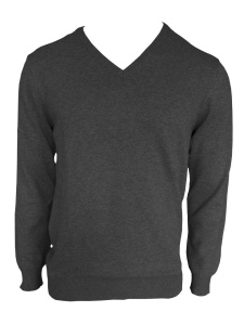 MEN’S V-NECK FINE GAUGE COTTON PULLOVER - Img 4