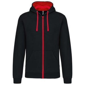 MEN'S CONTRAST HOODED FULL ZIP SWEATSHIRT - Img 9