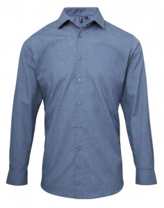 MEN'S CROSS-DYE ROLL SLEEVE POPLIN BAR SHIRT - Img 2