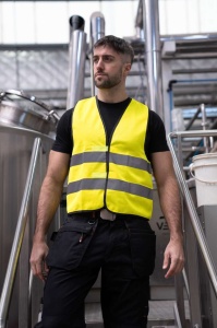 SAFETY VEST \"WOLFSBURG\" - BLACK HEM