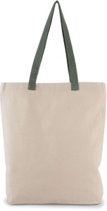 SHOPPER BAG WITH GUSSET AND CONTRAST COLOUR HANDLE - Img 5