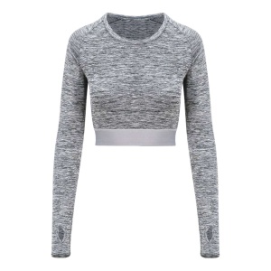 WOMEN'S LONG SLEEVE CROP T