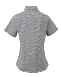 WOMEN'S SHORT SLEEVE GINGHAM MICROCHECK SHIRT - Img 8