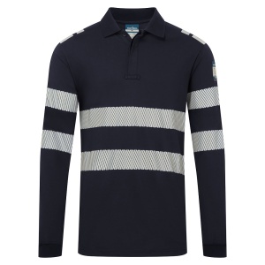 FR Modaflame Anti-Static Hi-Vis Long Sleeve Polo Shirt - Img 2