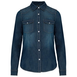 LADIES' LONG-SLEEVED DENIM SHIRT - Img 2