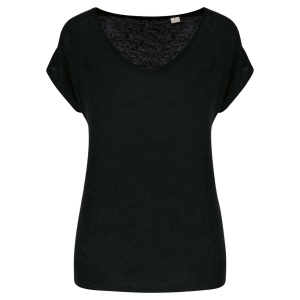 LADIES' V-NECK LINEN T-SHIRT - Img 2