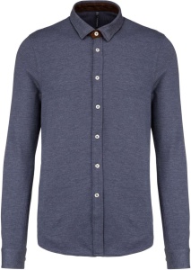 LONG-SLEEVED JACQUARD KNIT SHIRT - Img 2