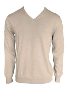 MEN’S V-NECK FINE GAUGE COTTON PULLOVER - Img 7