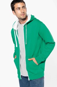 MEN'S CONTRAST HOODED FULL ZIP SWEATSHIRT - Img 5