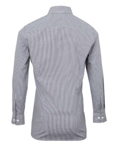 MEN'S LONG SLEEVE GINGHAM COTTON MICROCHECK SHIRT - Img 9