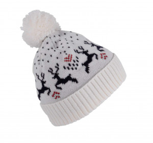 WINTER BEANIE WITH REINDEER DESIGN - Img 3