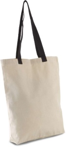 FLAT CANVAS SHOPPER WITH CONTRAST HANDLE - Img 3