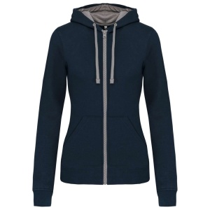 LADIES’ CONTRAST HOODED FULL ZIP SWEATSHIRT - Img 3