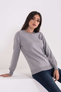 LADIES’ CREW NECK FINE GAUGE COTTON PULLOVER - Img 3