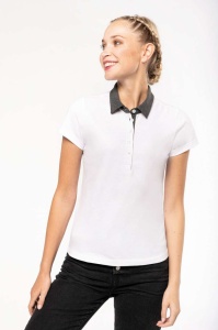 LADIES' TWO-TONE JERSEY POLO SHIRT - Img 2