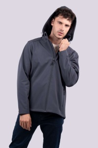 MEN’S 3-LAYER DETACHABLE HOODED SOFTSHELL JACKET - Img 2