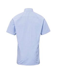 MEN'S SHORT SLEEVE GINGHAM COTTON MICROCHECK SHIRT - Img 12