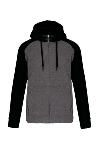 UNISEX TWO-TONE ZIPPED HOODED FLEECE JACKET - Img 2