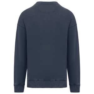 UNISEX WASHED EFFECT OVERSIZE ROUND NECK SWEATSHIRT - Img 4