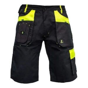 Urgent-Y - Pantaloni de lucru scurti, negru/galben - Img 1