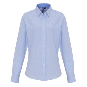 WOMEN'S COTTON RICH OXFORD STRIPES SHIRT - Img 6
