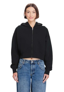 WOMENS RELAXED CROP ZIP