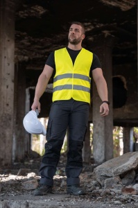 BASIC SAFETY VEST FOR PRINT \"KARLSRUHE\" - 2 VELCRO
