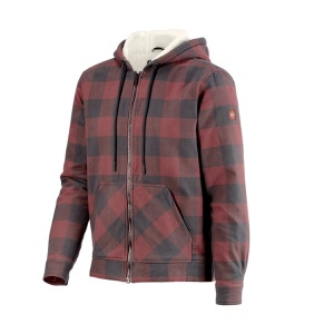 Check-hooded jacket e.s.iconic
