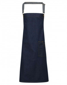'DISTRICT' WAXED LOOK DENIM BIB APRON - Img 2