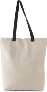 FLAT CANVAS SHOPPER WITH CONTRAST HANDLE - Img 2