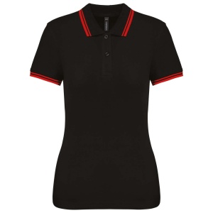 LADIE'S SHORT-SLEEVED POLOSHIRT WITH CONTRASTING PIPING - Img 2