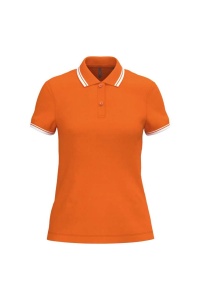 LADIE'S SHORT-SLEEVED POLOSHIRT WITH CONTRASTING PIPING - Img 10