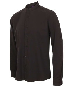 MEN'S MANDARIN SHIRT WITH ROLL-TAB SLEEVE - Img 4