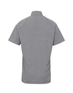 MEN'S SHORT SLEEVE GINGHAM COTTON MICROCHECK SHIRT - Img 9