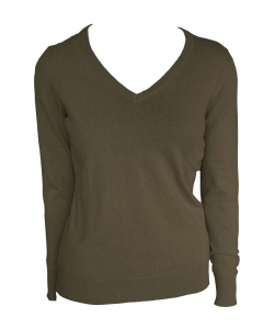 WOMEN’S V-NECK FINE GAUGE COTTON PULLOVER - Img 10