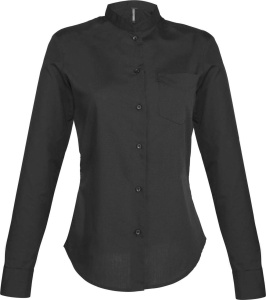 LADIES' LONG-SLEEVED MANDARIN COLLAR SHIRT