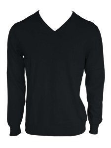MEN’S V-NECK FINE GAUGE COTTON PULLOVER - Img 2