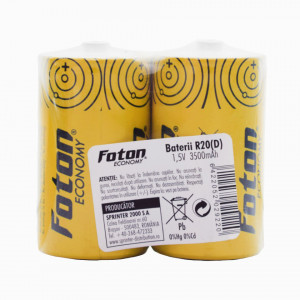 Set 2 Baterii R20 D Foton Economy 1.5V - Img 3