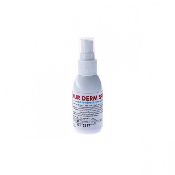 Aur Derm Spray cu extract de Mimoza, Smirna si Propolis - 50 ml