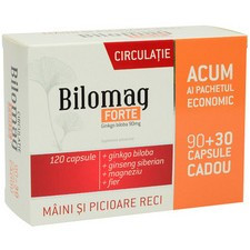 Bilomag Forte Circulatie - 90+30 cps Gratis