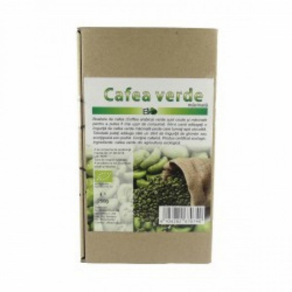 Cafea verde macinata cu cafeina BIO - 250 g