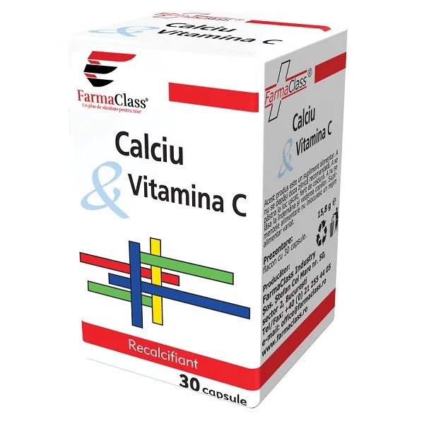 Calciu & Vitamina C - 30 cps