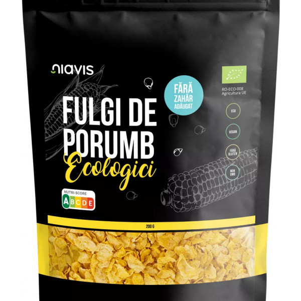 Fulgi de Porumb fara Zahar Ecologic/Bio - 200 g, Niavis
