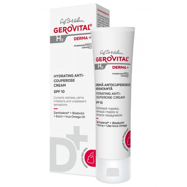 GH3 Derma+ Crema anticuperozica hidratanta SPF10 - 50 ml