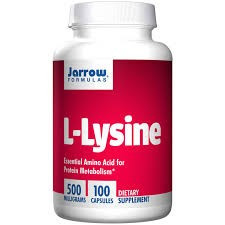 L-Lysine 500mg 100 capsule - Jarrow Formulas