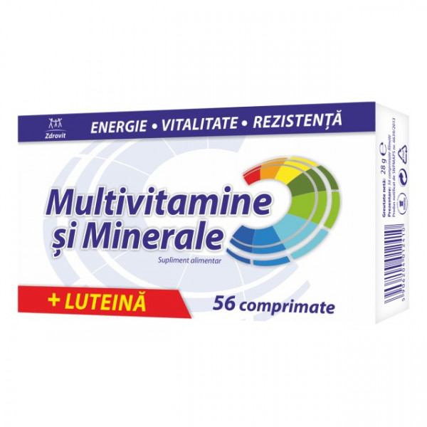 Multivitamine + Minerale + Luteina - 56 cpr