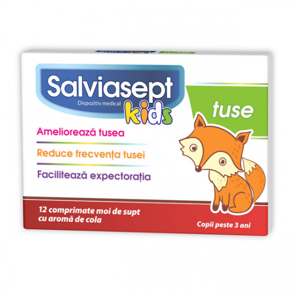 Salviasept Kids Tuse - 12 cpr